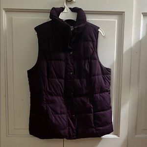Eddie Bauer Purple Quilted Puffer Vest